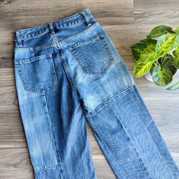 Pacsun Eco Patchwork 90s Boyfriend High Waisted Straight Leg Jeans Size 23 - Picture 11 of 16